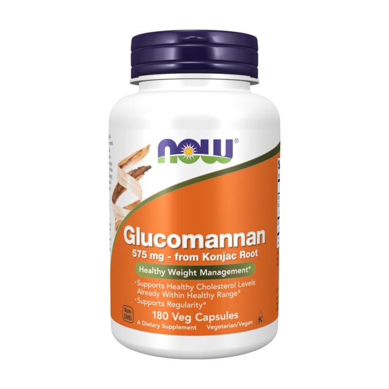 Glukomanán NOW, 575 mg (180 kapsúl)