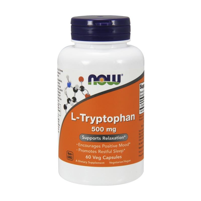 L-tryptofán NOW, 500 mg (60 kapsúl)