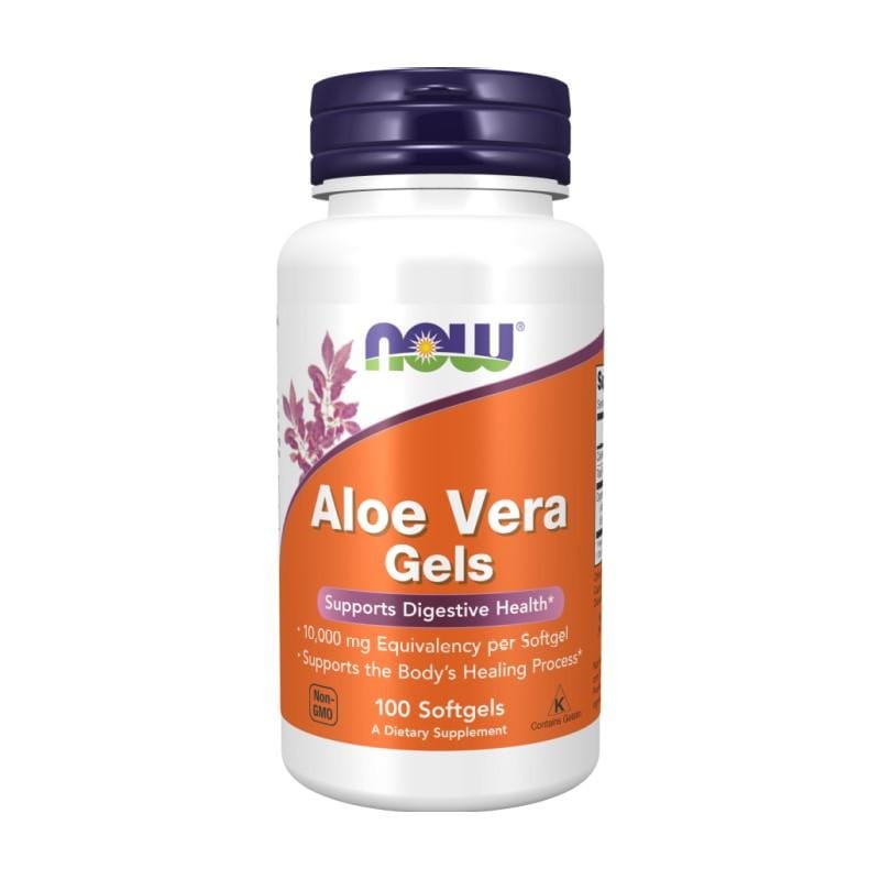 Aloe vera NOW, 10 000 mg (100 mäkkých kapsúl)