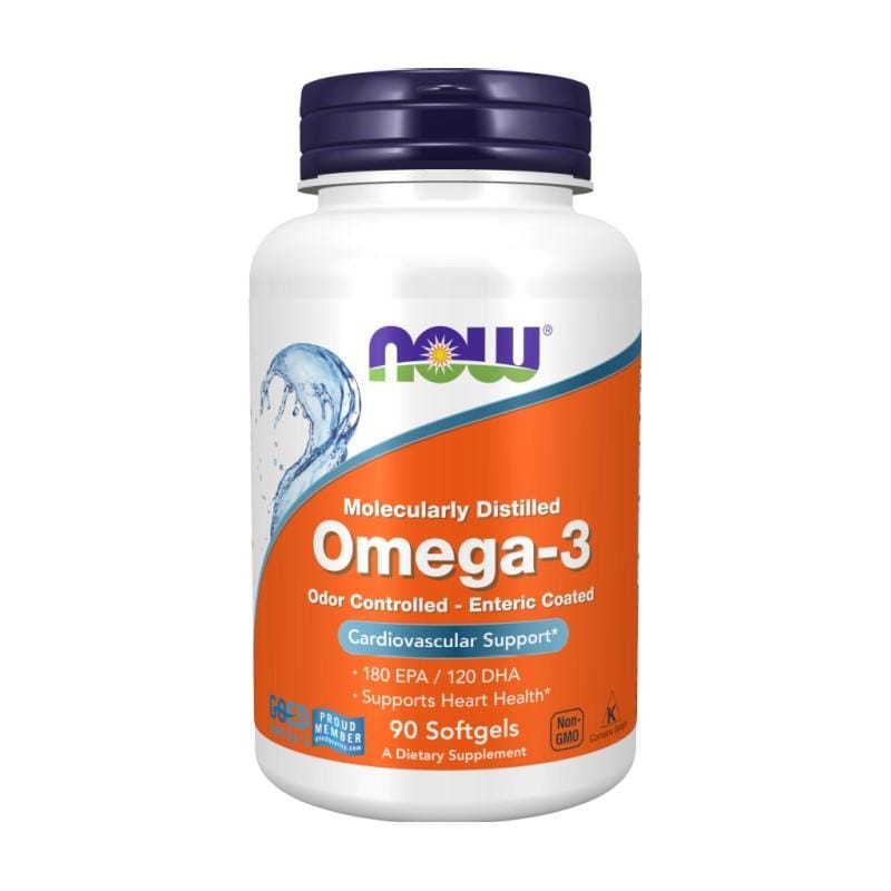 Omega-3 NOW – 180 EPA a 120 DHA, 1000 mg (90 kapsúl)