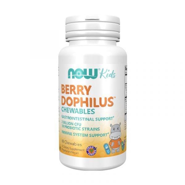Probiotiká pre deti BerryDophilus NOW (60 žuvacích tabliet)