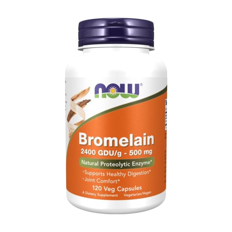 Bromelaín NOW, 500 mg (120 kapsúl)