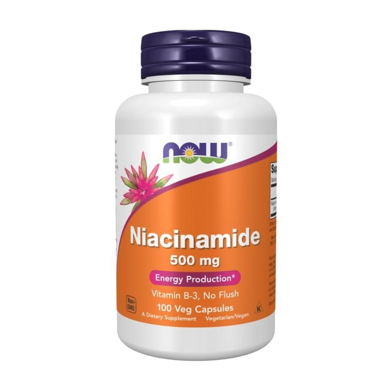 Niacínamid (B3) NOW, 500 mg (100 kapsúl)