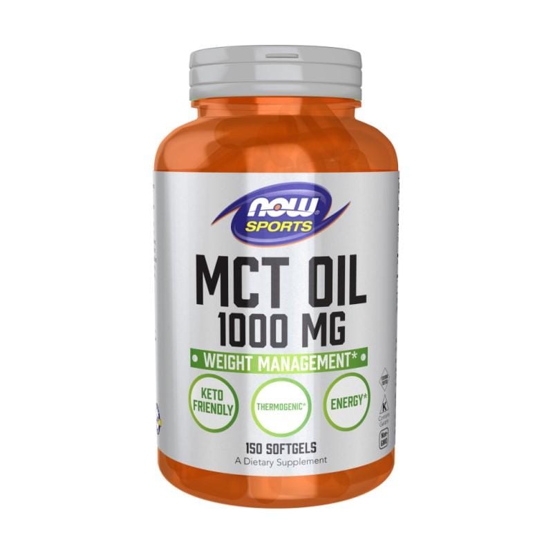 MCT olej NOW, 1000 mg (150 mäkkých kapsúl)