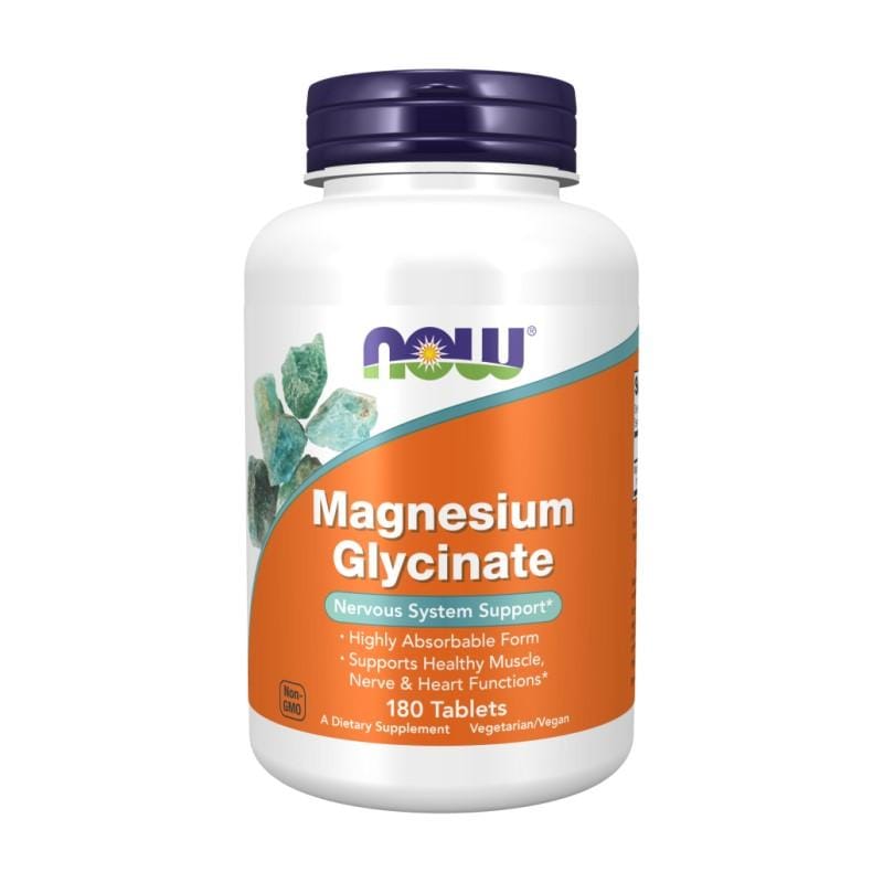 Magnézium glycinát NOW (180 tabliet)