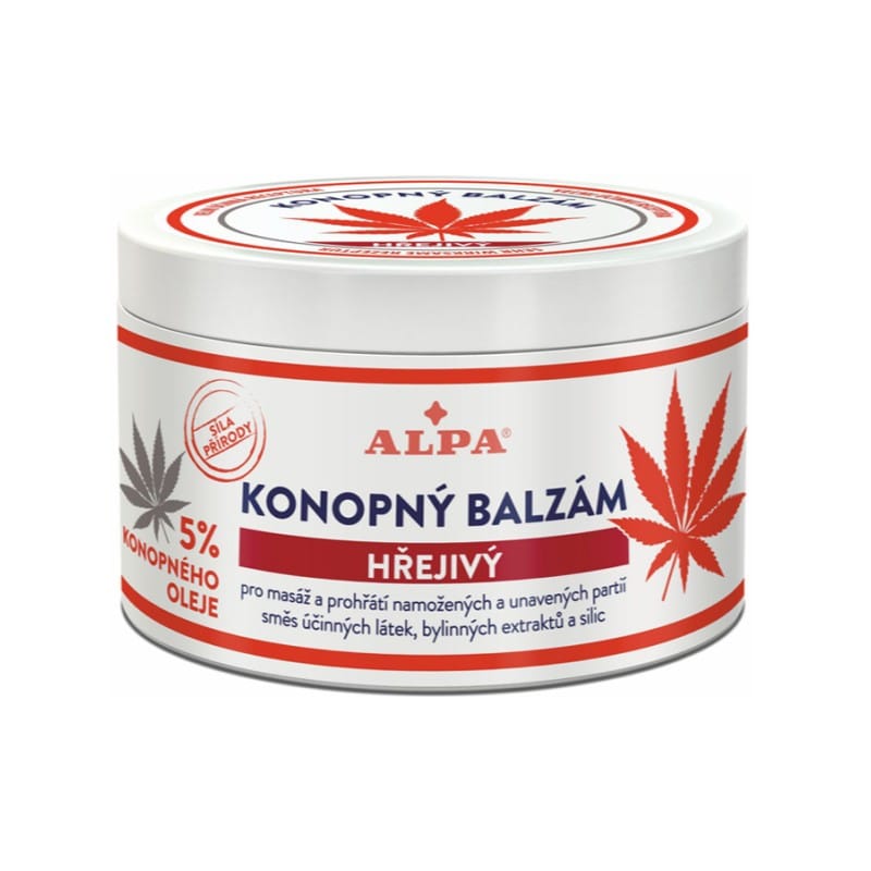 Konopný balzam - hrejivý Alpa (250 ml)