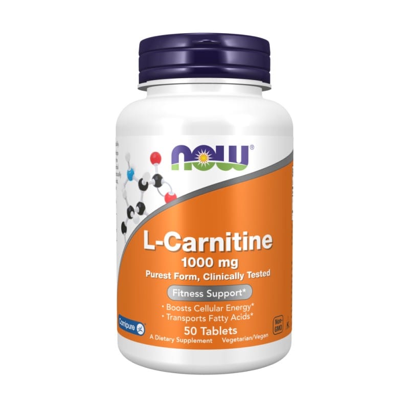 L-karnitín NOW, 1000 mg (50 tabliet)