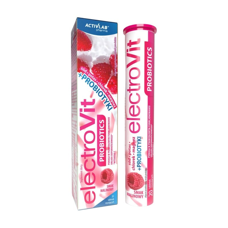 Elektrolyty s probiotikami s malinovou príchuťou Activlab Pharma (20 šumivých tabliet)