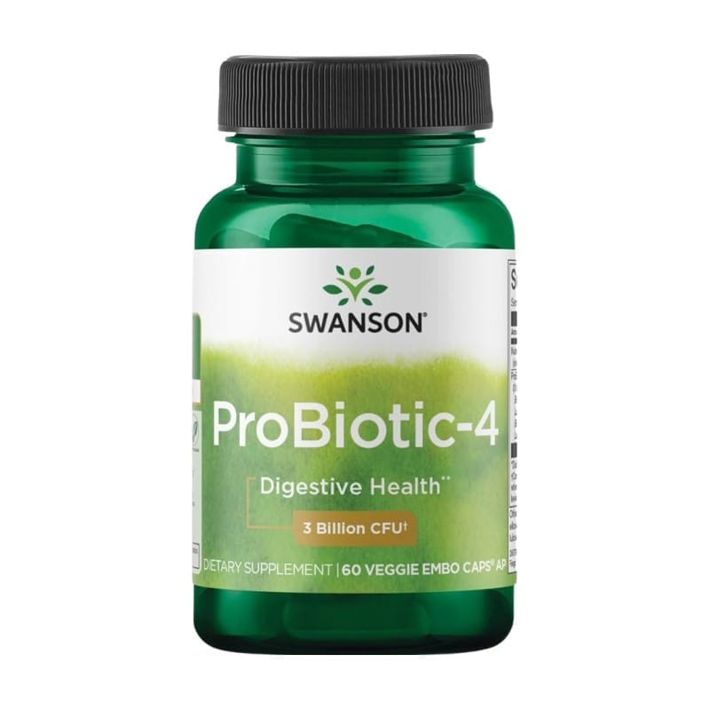 Probiotic‑4 – zmes 4 probiotických kmeňov Swanson (60 kapsúl)