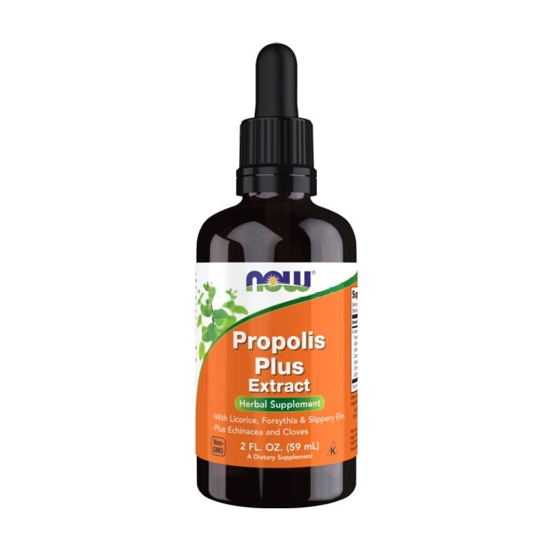 Tekutý extrakt propolisu so sladkým drievkom a bylinami NOW (59 ml)