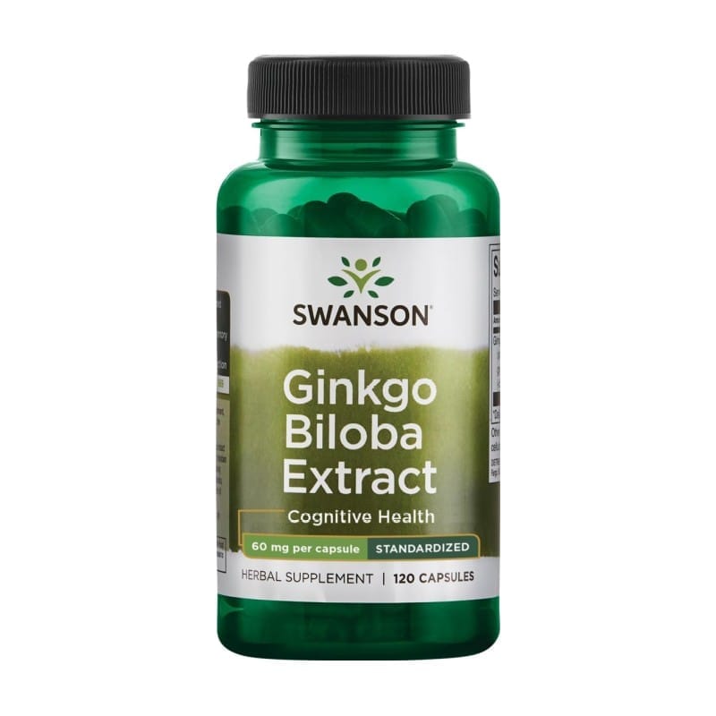 Extrakt z ginka dvojlaločného Swanson, 60 mg (120 kapsúl)