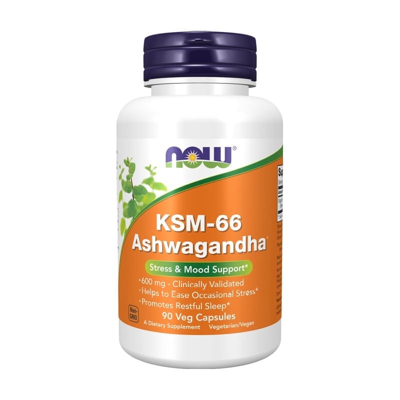 KSM-66 Ašvaganda NOW, 600 mg (90 kapsúl)
