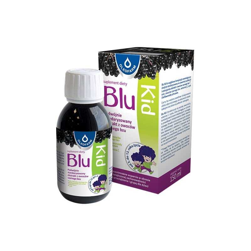 Blu Kid – čierna baza s vitamínom C a zinkom Oleofarm (150 ml)
