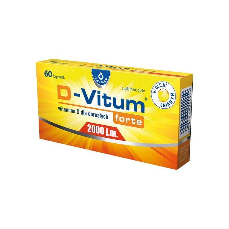 Vitamín D3 2000 IU D-Vitum Forte Oleofarm (60 kapsúl)