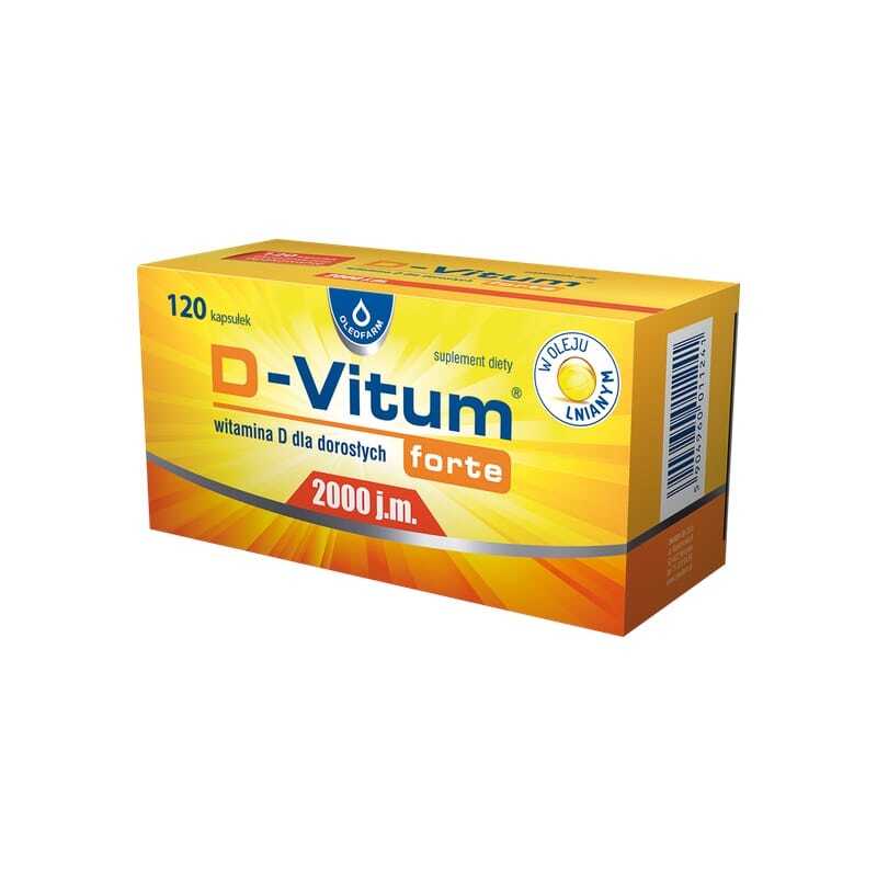 Vitamín D3 2000 IU D-Vitum Forte Oleofarm (120 kapsúl)