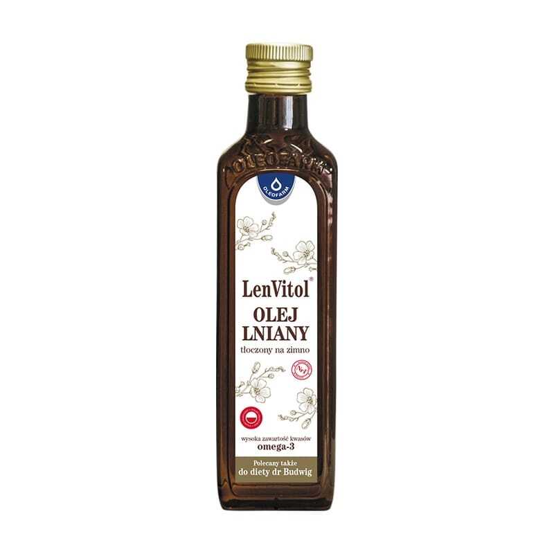 LenVitol ľanový olej, lisovaný za studena Oleofarm (250 ml)