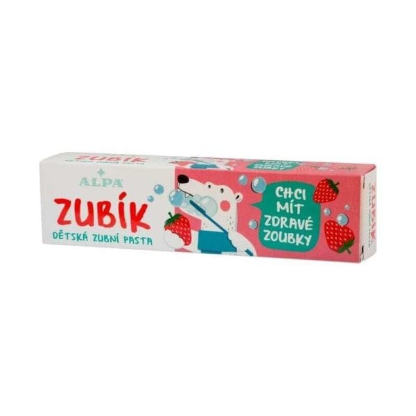Detská zubná pasta s jahodovou príchuťou Zubik Alpa (60 g)
