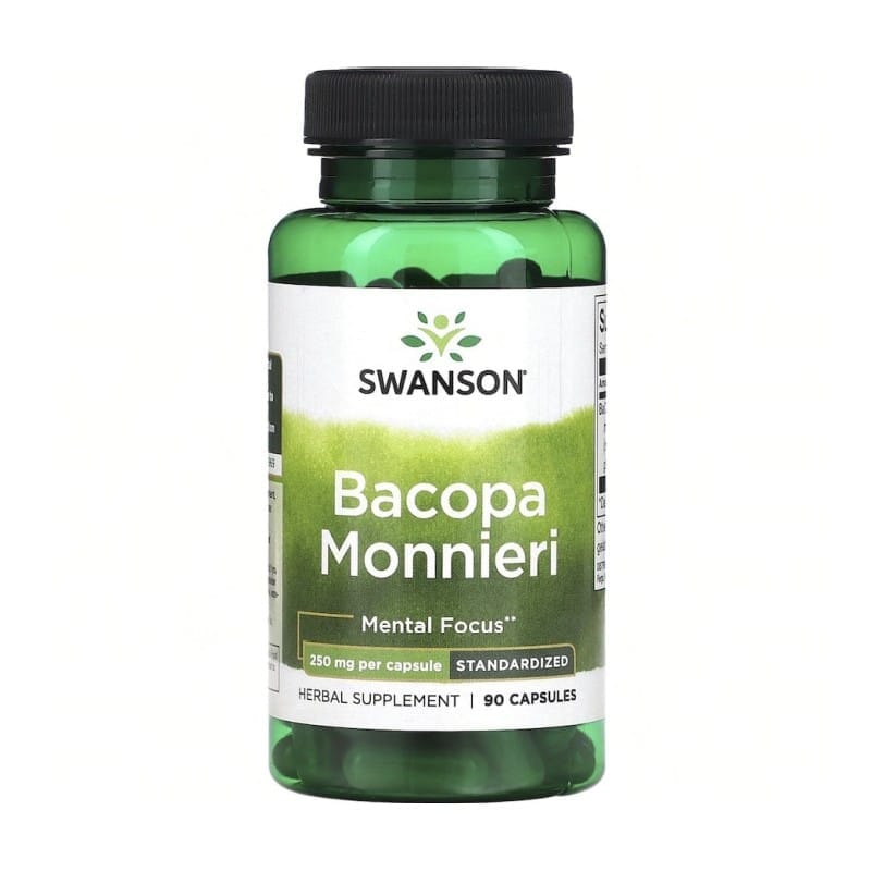 Brahmi – Bacopa Monnieri Swanson, 250 mg (90 kapsúl)