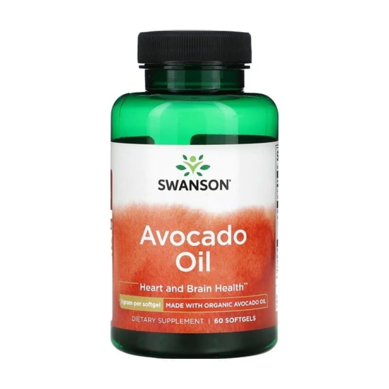 Avokádový olej Swanson, 1000 mg (60 mäkkých kapsúl)