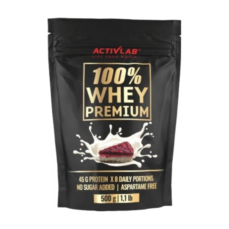 100% Whey Premium proteín s príchuťou cherry cake Activlab (500 g)