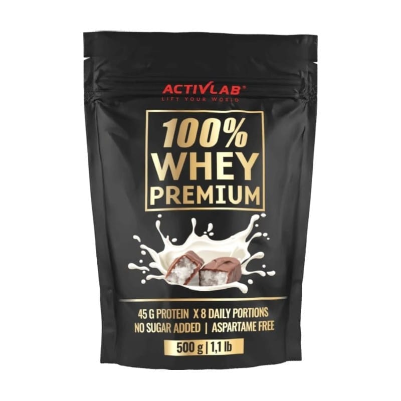 100% Whey Premium proteín s príchuťou čokolády a kokosu Activlab (500 g)