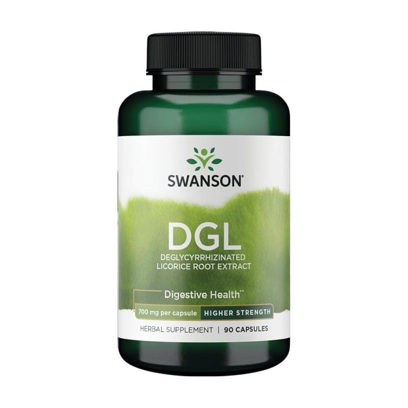 DGL – deglycyrrhizovaný extrakt z koreňa sladkého drievka Swanson, 700 mg (90 kapsúl)