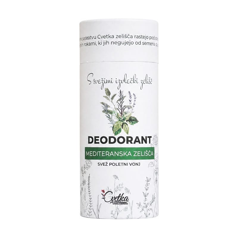 Bio bylinný deodorant Stredomorské bylinky Cvetka (50 ml)