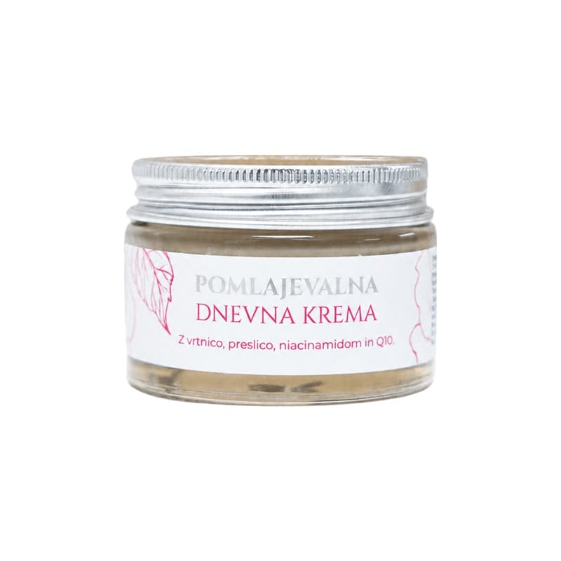 Omladzujúci denný krém na tvár s ružou Cvetka (50 ml)