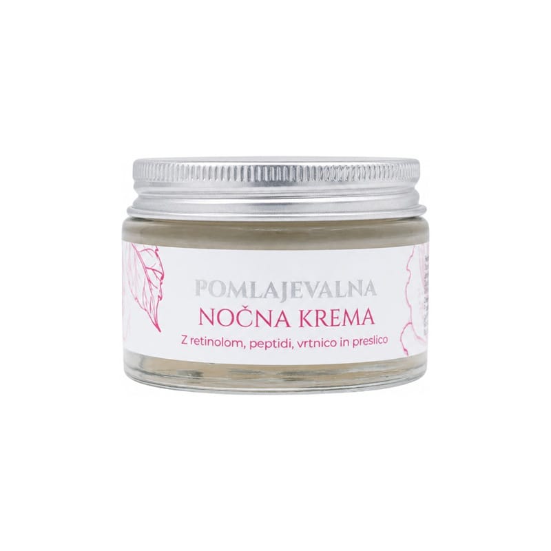 Omladzujúci nočný krém na tvár s ružou Cvetka (50 ml)