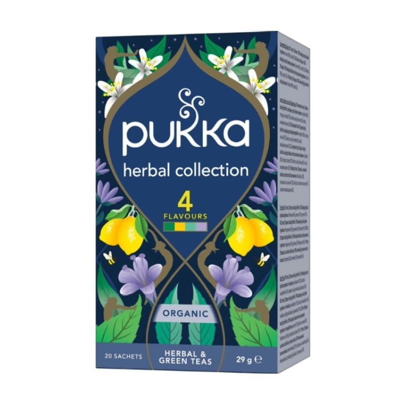 Kolekcia 4 bylinných čajov Pukka (20 vrecúšok)