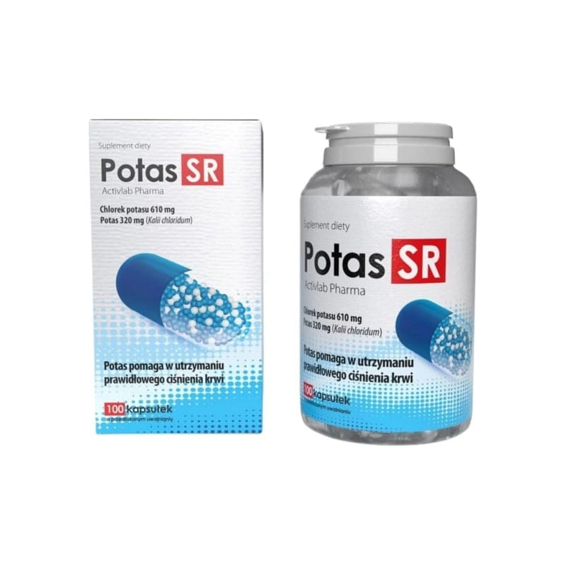 Draslík s predĺženým uvoľňovaním – Potas SR Activlab Pharma (100 kapsúl)