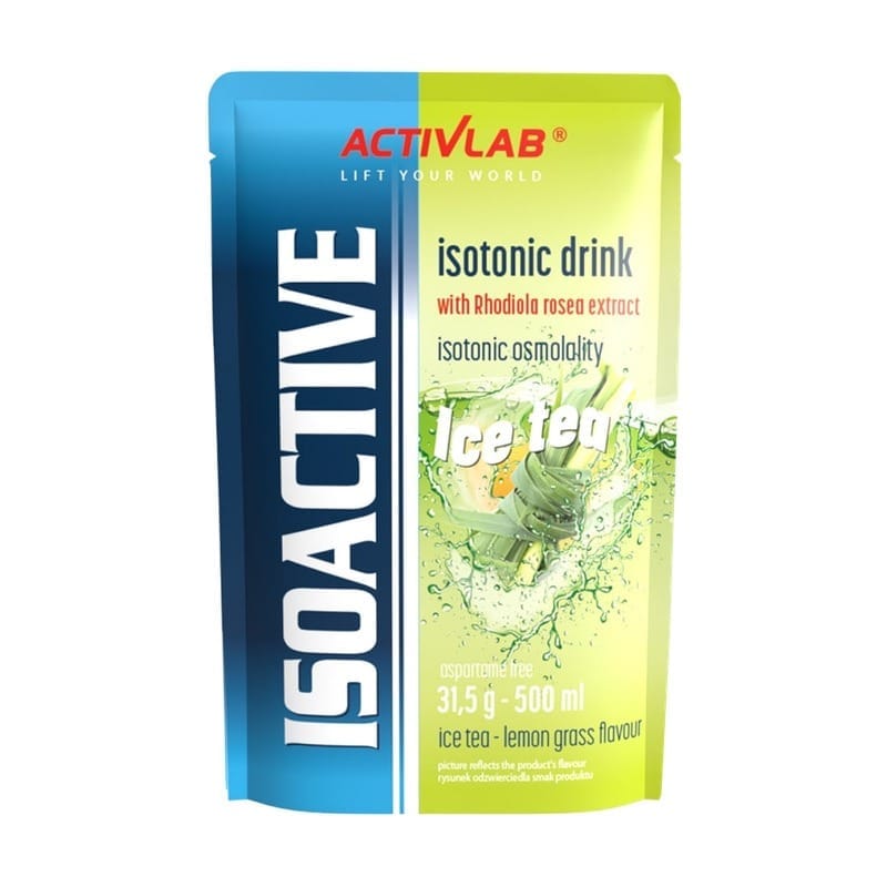 Izotonický nápoj v prášku Isoactive Activlab, ľadový čaj s citrónovou trávou (31,5 g)