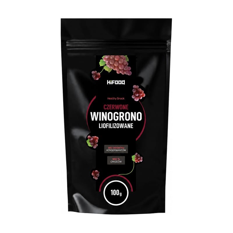 Červené hrozno – lyofilizované HiFOOD (100 g)