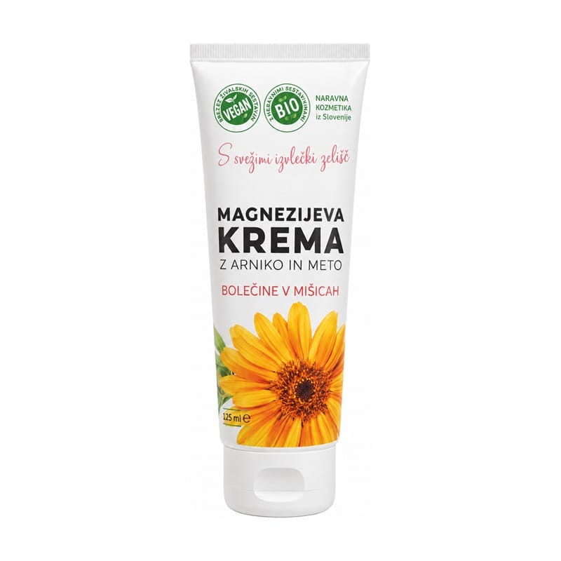 Horčíkový krém s arnikou a mätou Cvetka (125 ml)